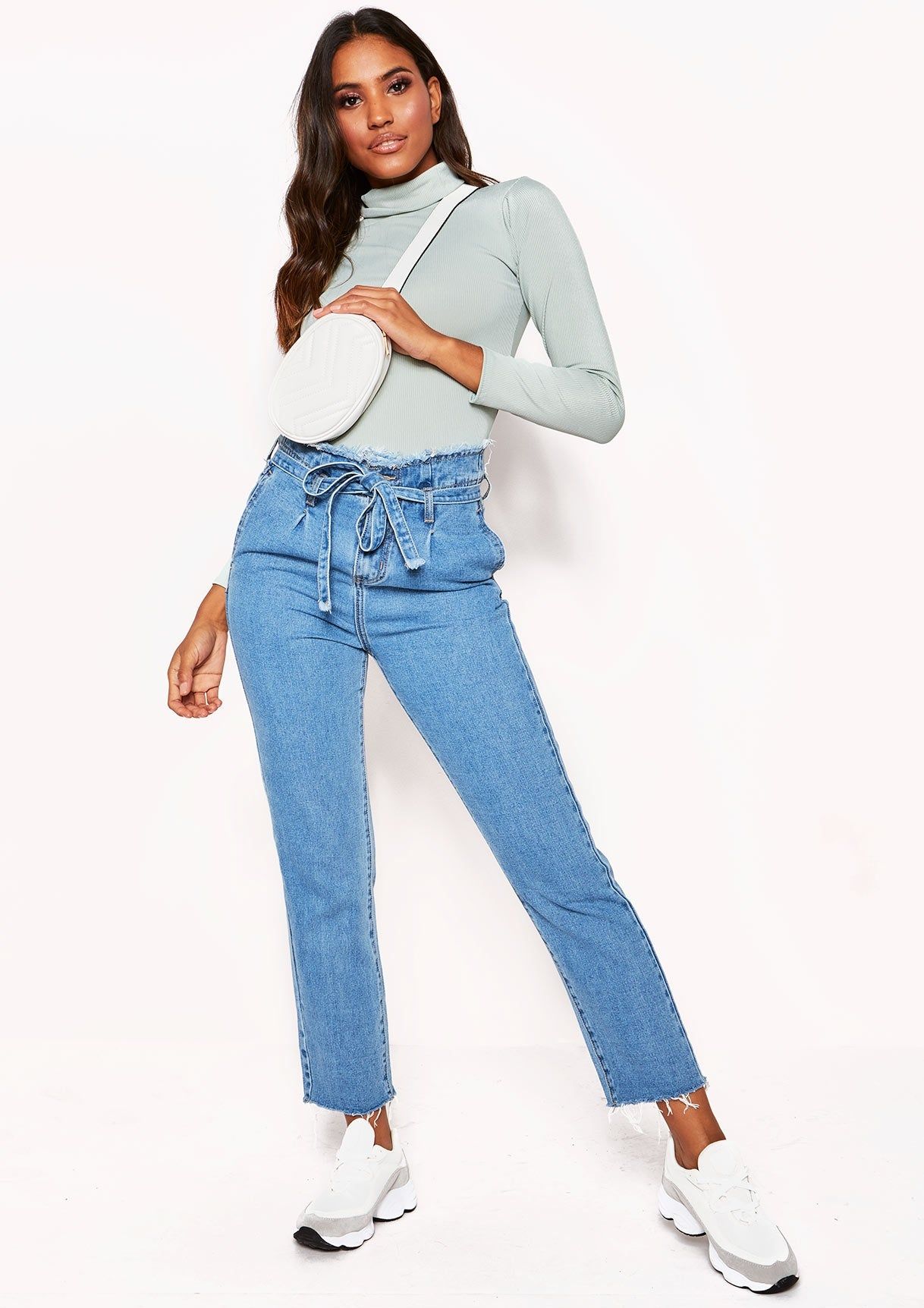 Mint Ribbed Roll Neck Top sold by Missy Empire product image thumbnail 2