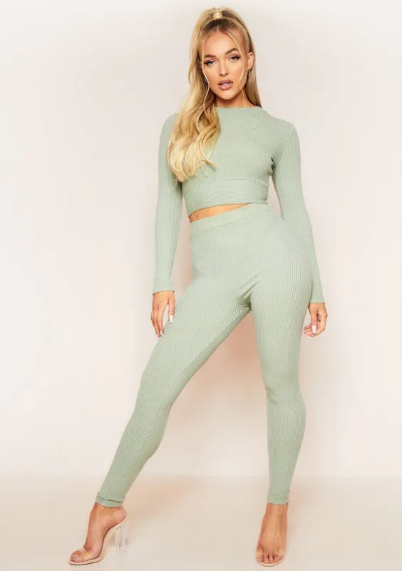 Sarah Sage Brushed Ribbed Legging sold by Missy Empire