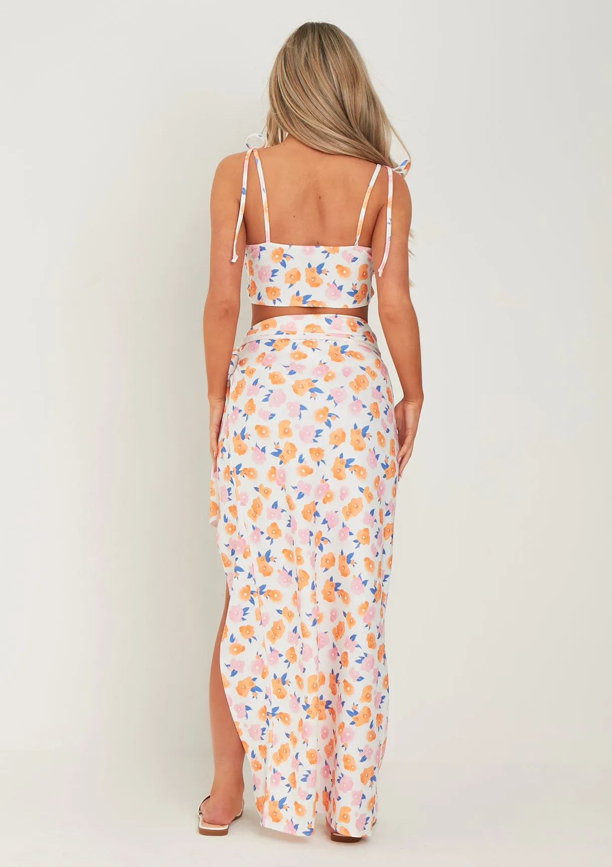 Frankie Floral Printed Wrap Around Maxi Skirt sold by Missy Empire product image thumbnail 3