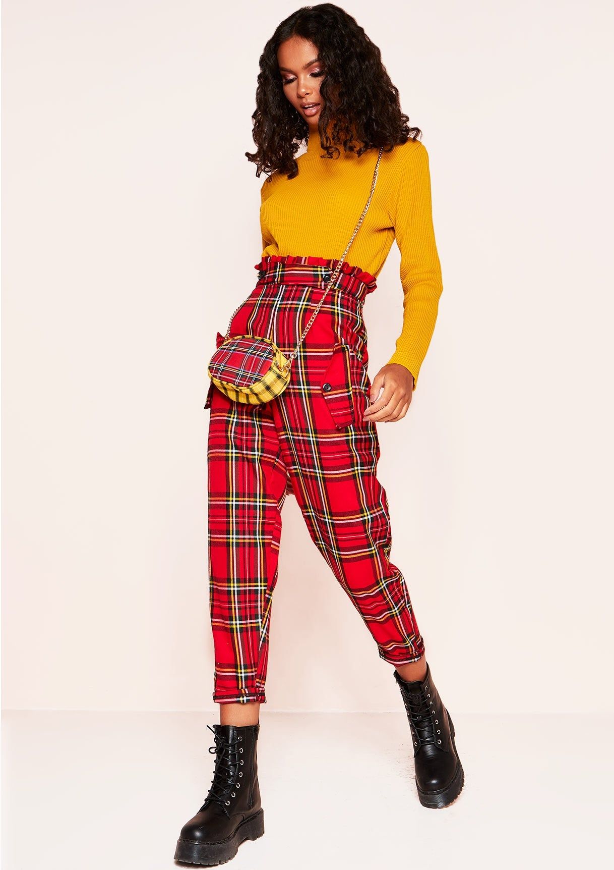 Elli Mustard Ribbed Roll Neck Jumper sold by Missy Empire product image thumbnail 3