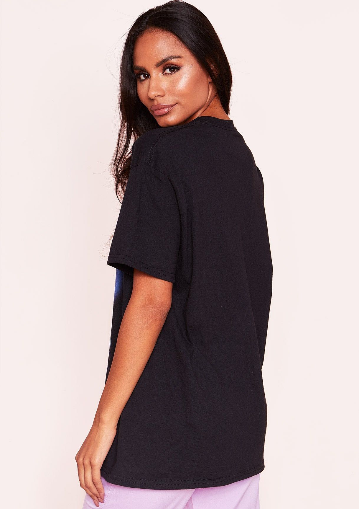 Janet Black Graphic Oversized T-Shirt sold by Missy Empire product image thumbnail 2