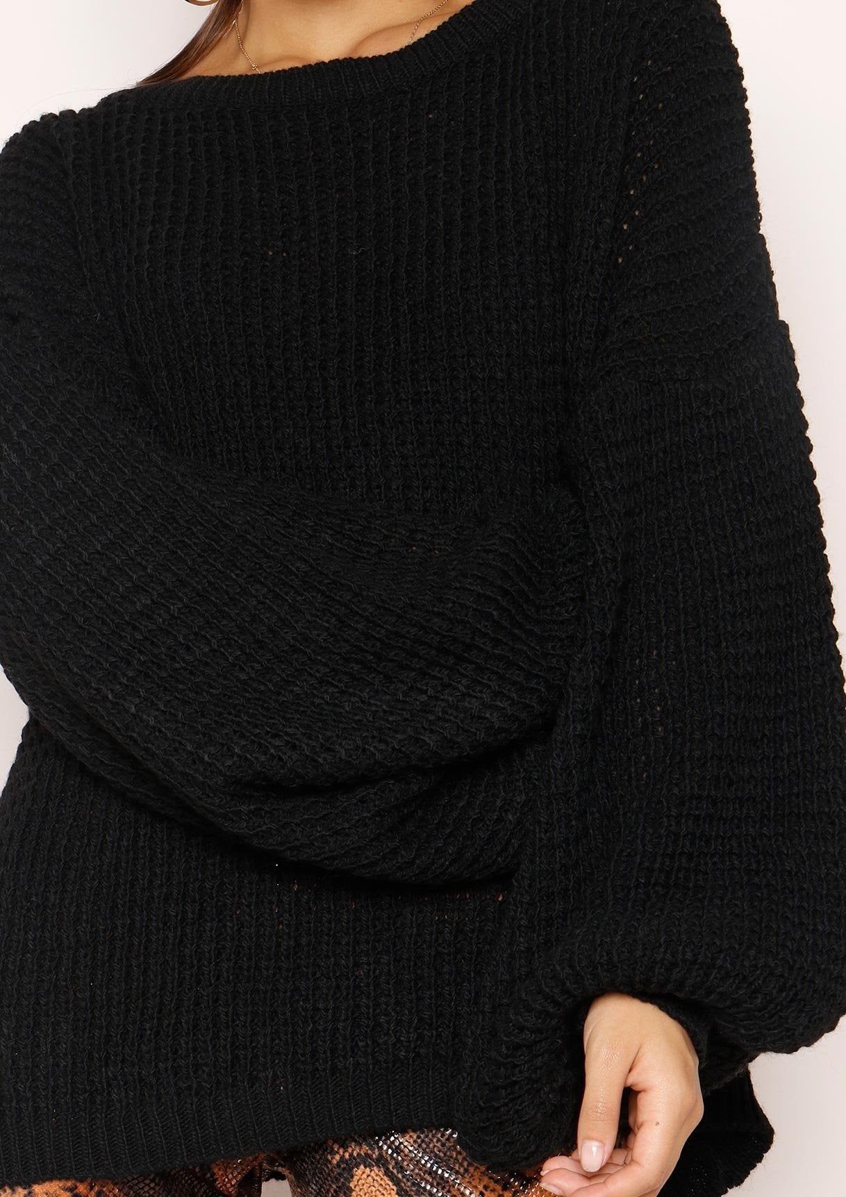 Heather Black Knit Jumper sold by Missy Empire product image thumbnail 3
