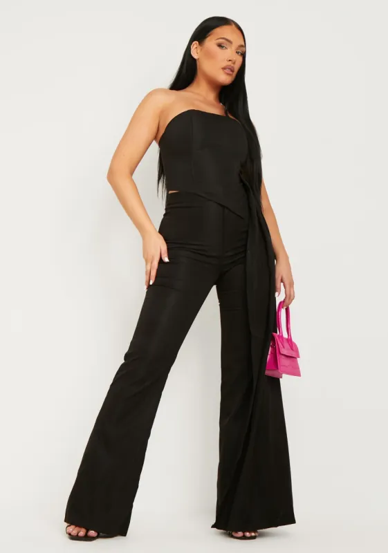 Reyna Black Tailored Trouser sold by Missy Empire