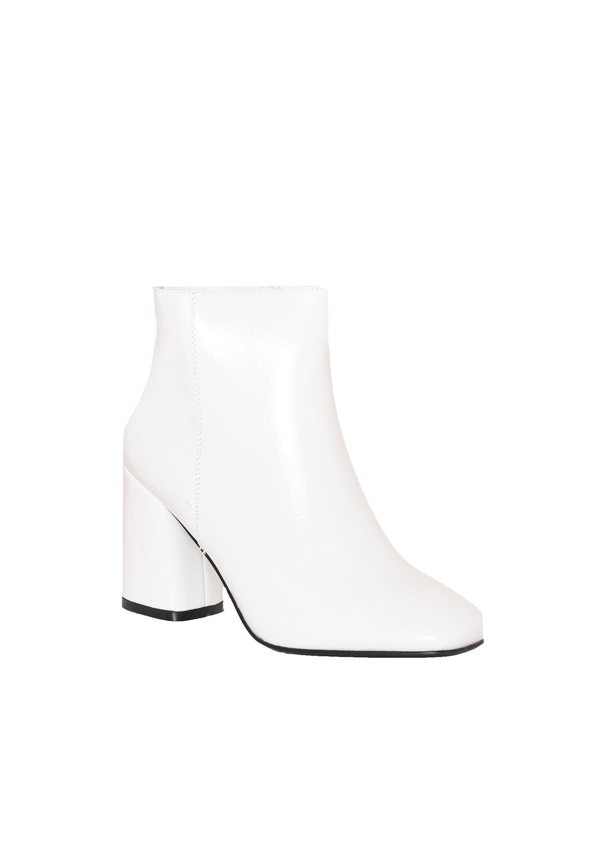 Rowena White Patent Block Heeled Boots sold by Missy Empire product image thumbnail 5
