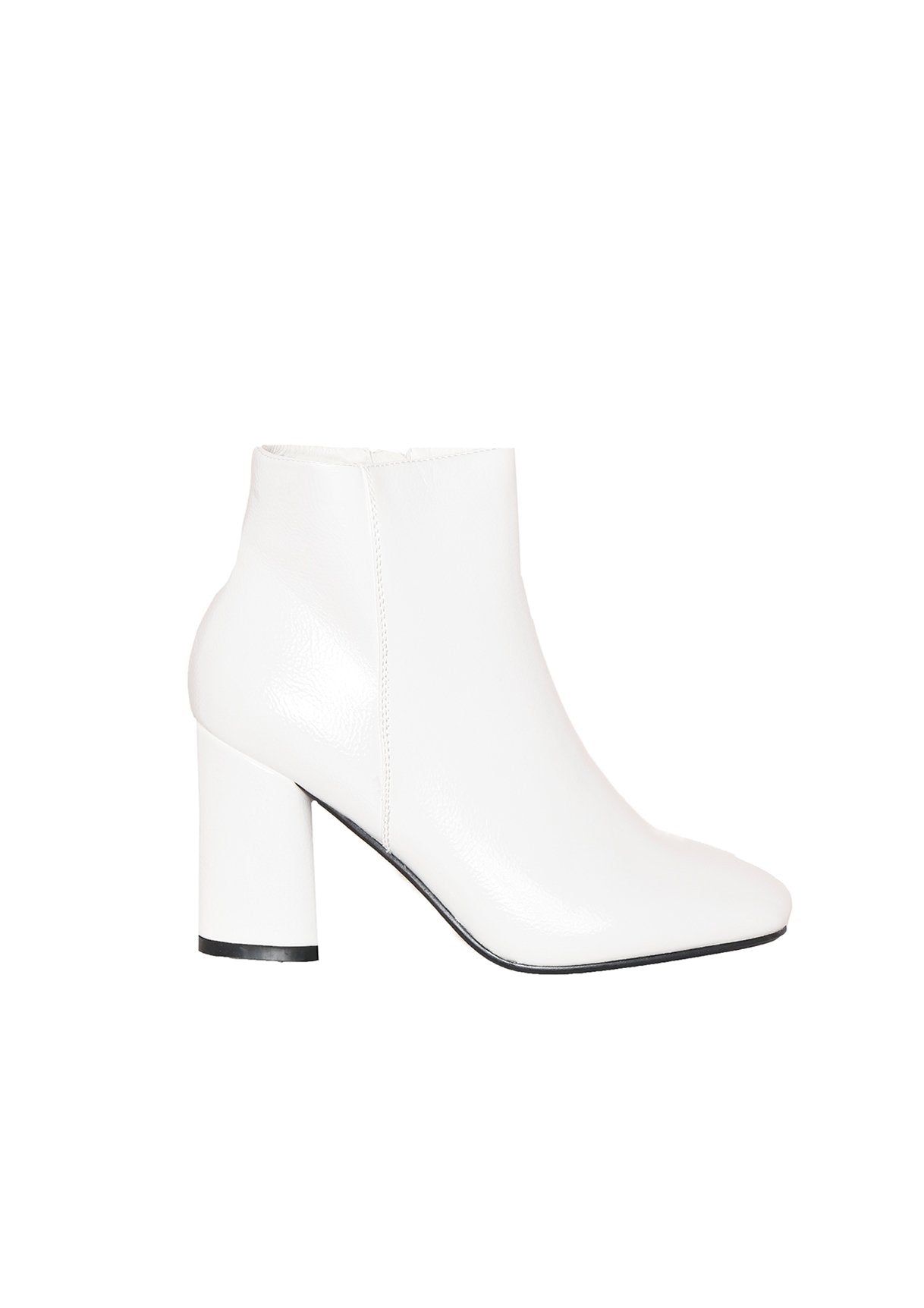Rowena White Patent Block Heeled Boots sold by Missy Empire product image thumbnail 2