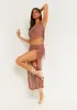 Kali Bronze Metallic Knit Cowl Top sold by Missy Empire