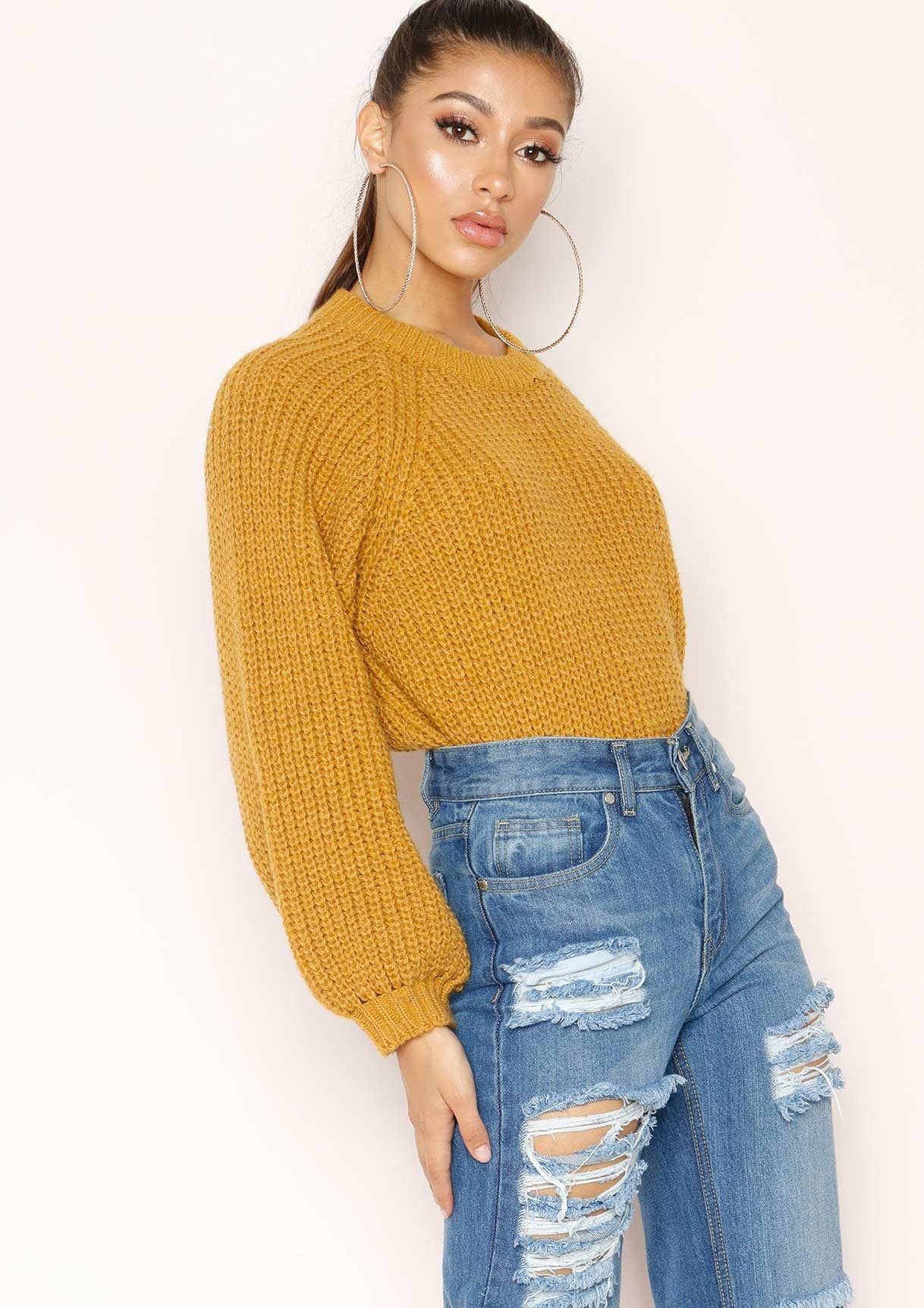 Immy Mustard Knit Jumper sold by Missy Empire product image thumbnail 3