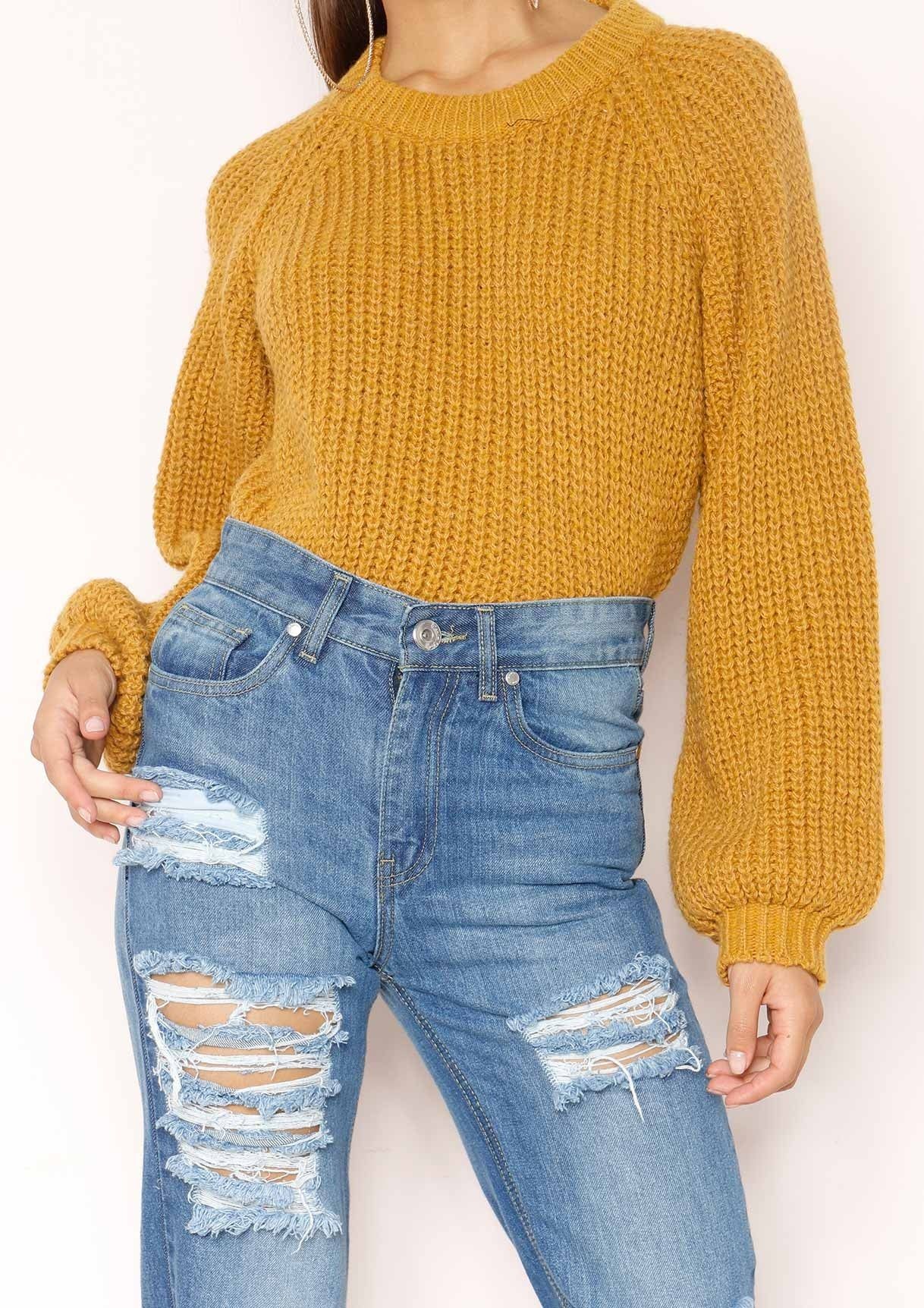 Immy Mustard Knit Jumper sold by Missy Empire product image thumbnail 4