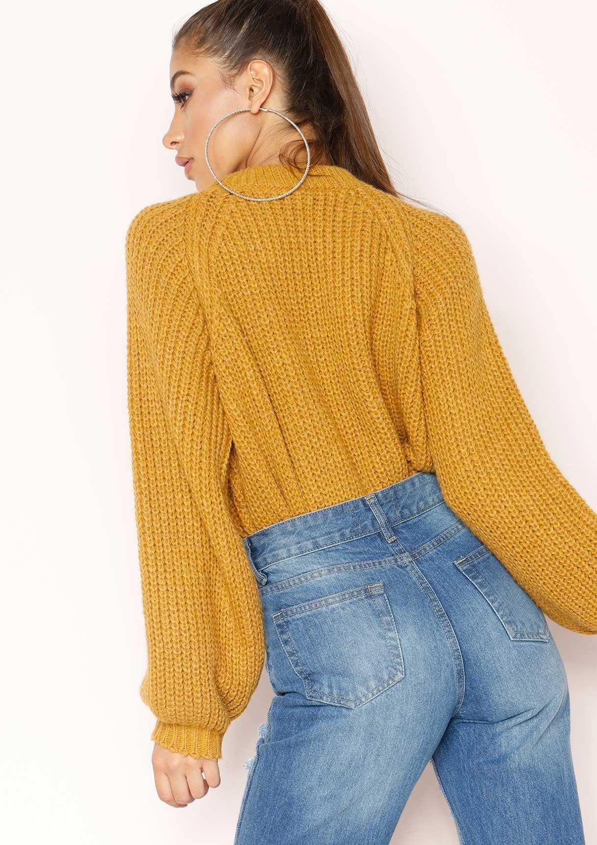 Immy Mustard Knit Jumper sold by Missy Empire product image thumbnail 5