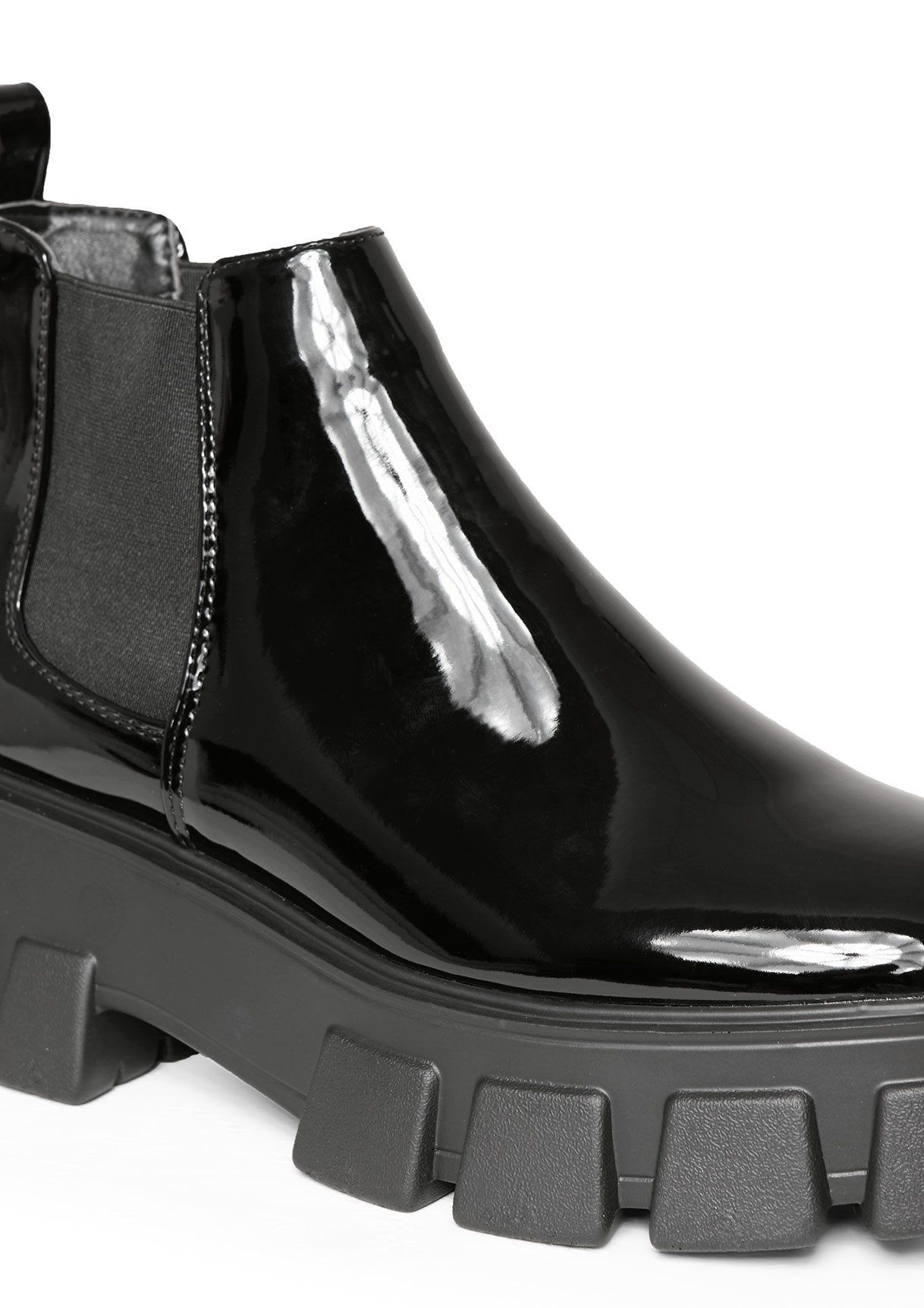 Kimmy Black PU Chelsea Ankle Boots sold by Missy Empire product image thumbnail 5