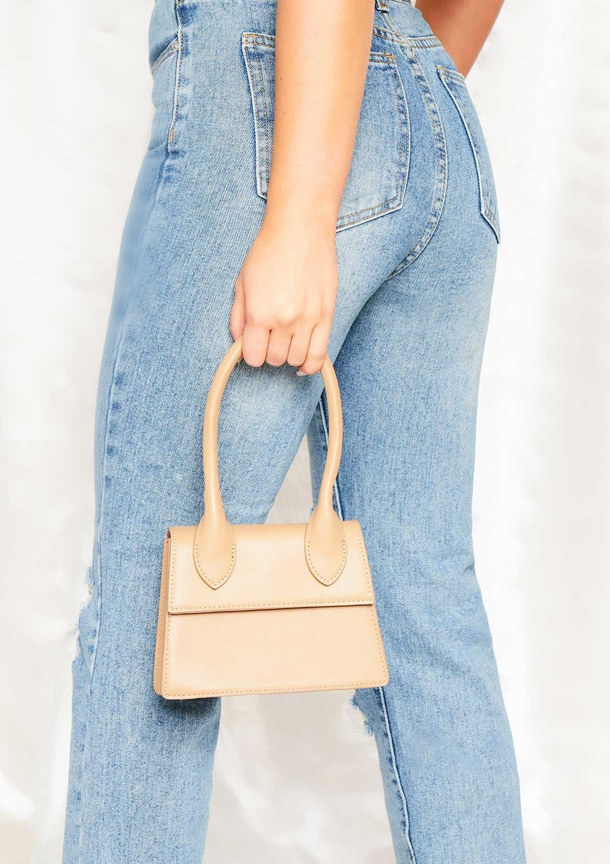 Pepita Beige Faux Leather Mini Bag sold by Missy Empire