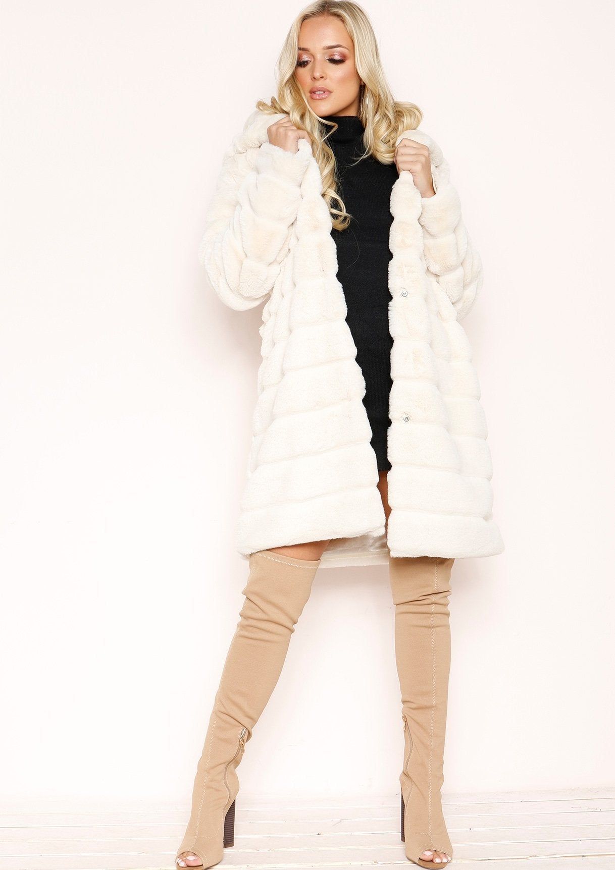 Talia Black Knit High Neck Jumper sold by Missy Empire product image thumbnail 3