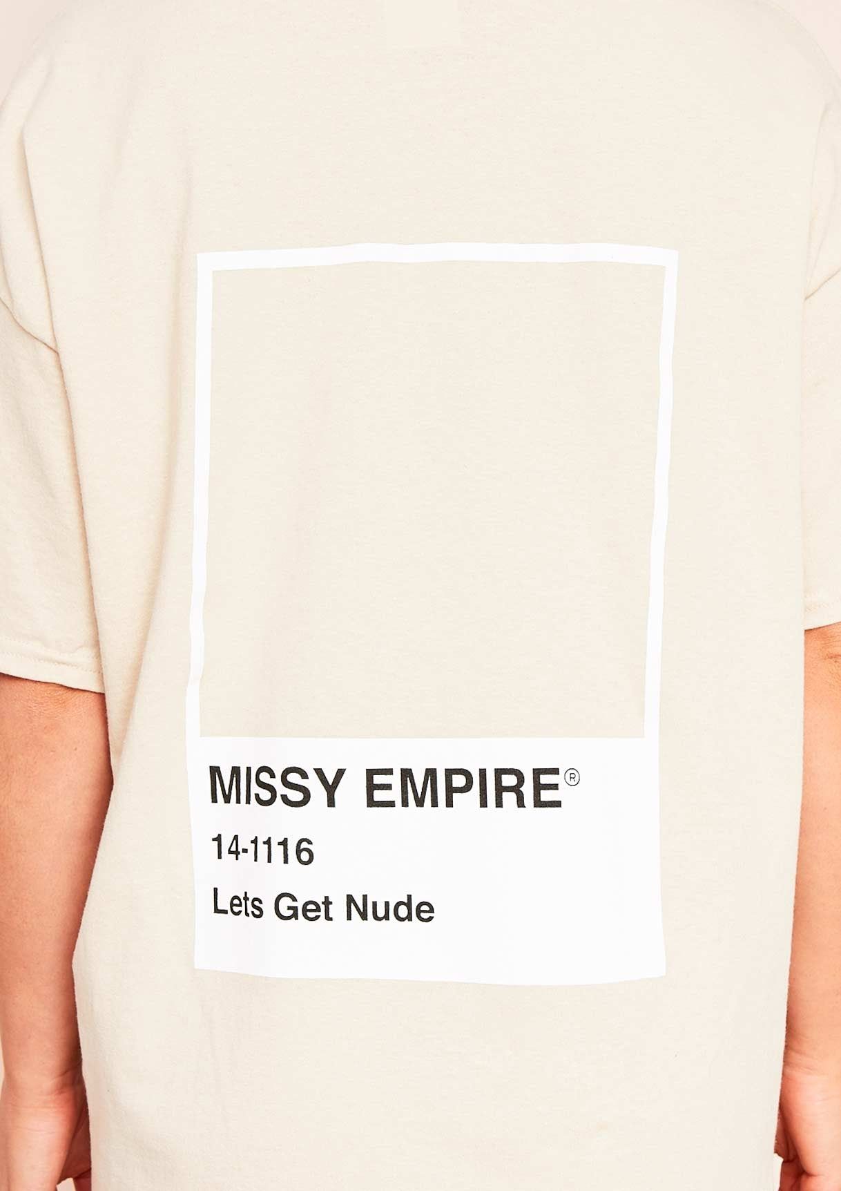 Amiya Beige Missy Empire Oversized T-Shirt sold by Missy Empire product image thumbnail 4