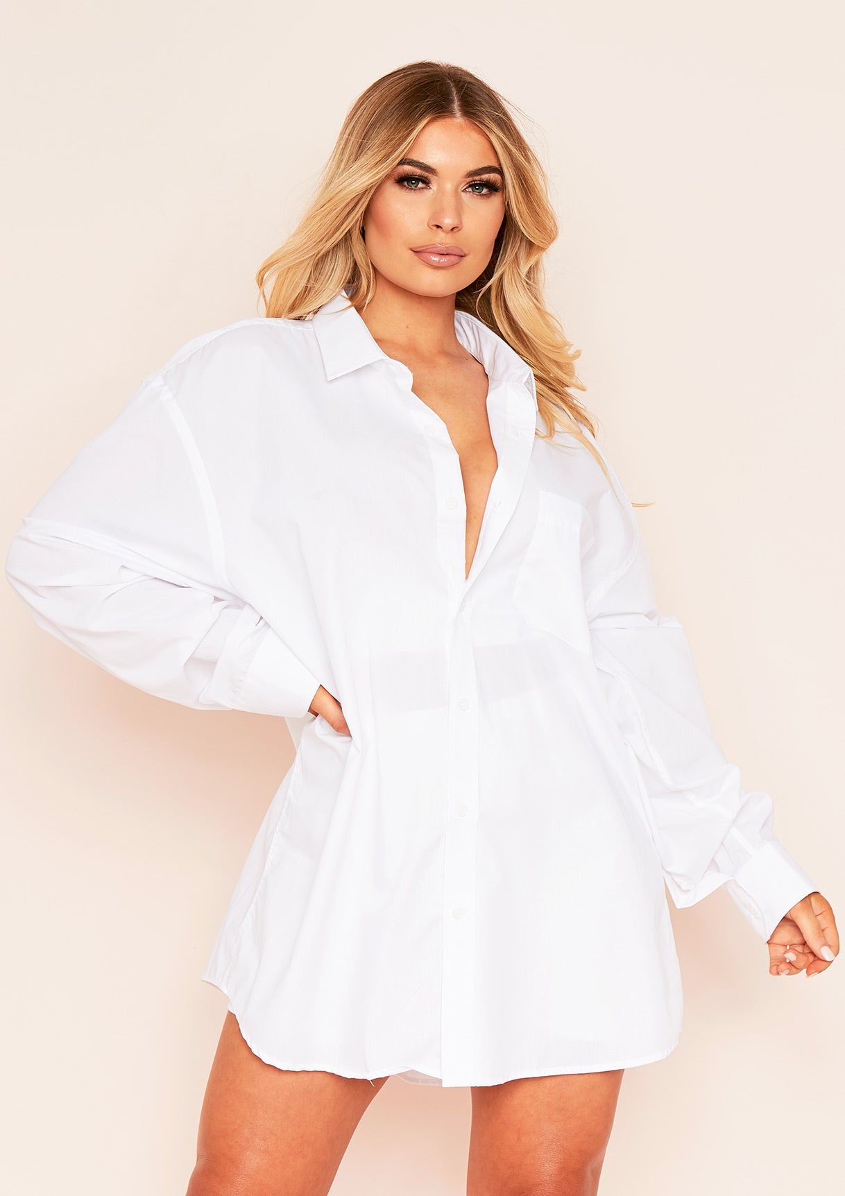 Abigail White Oversized Slogan Shirt sold by Missy Empire product image thumbnail 3