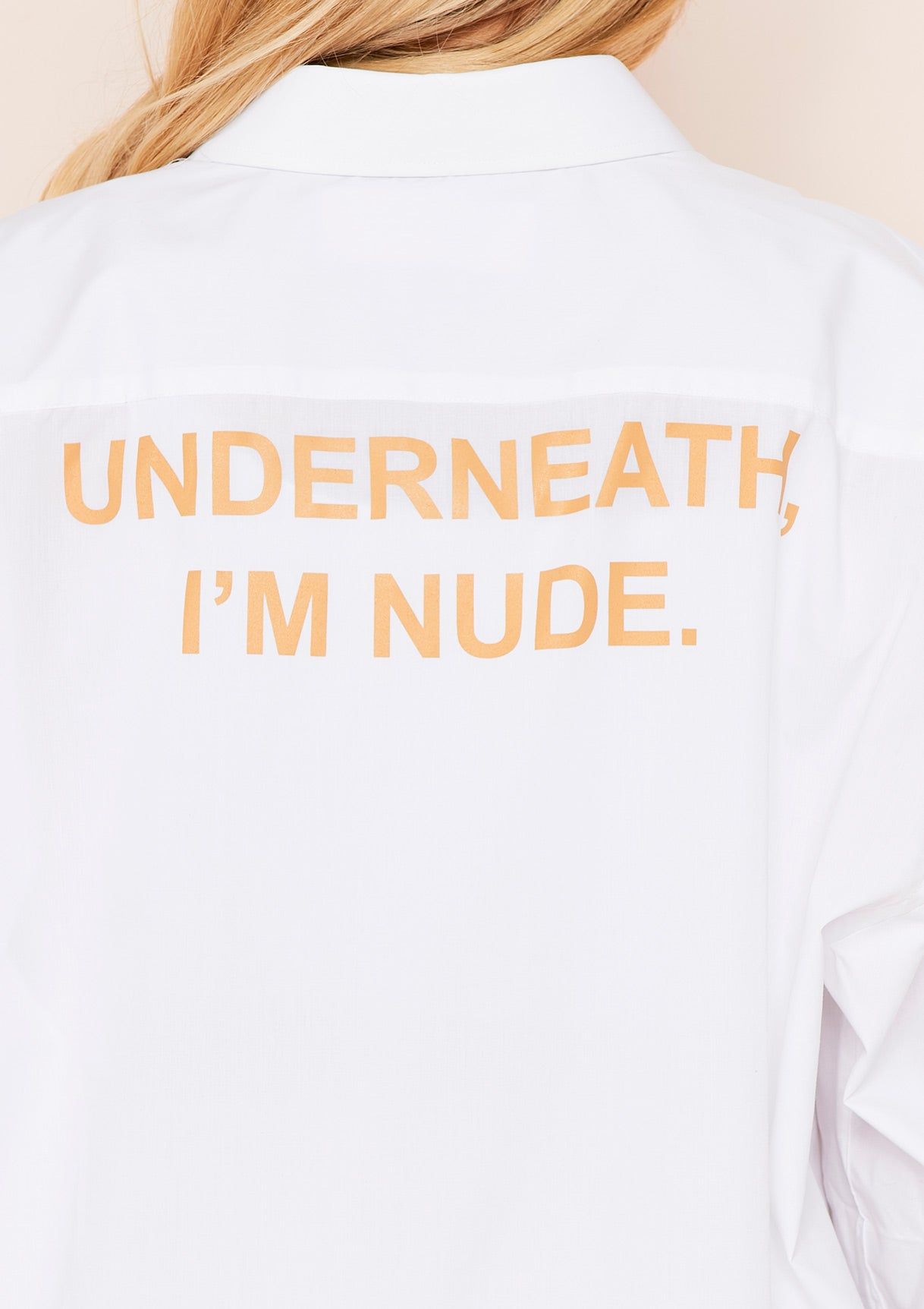 Abigail White Oversized Slogan Shirt sold by Missy Empire product image thumbnail 2