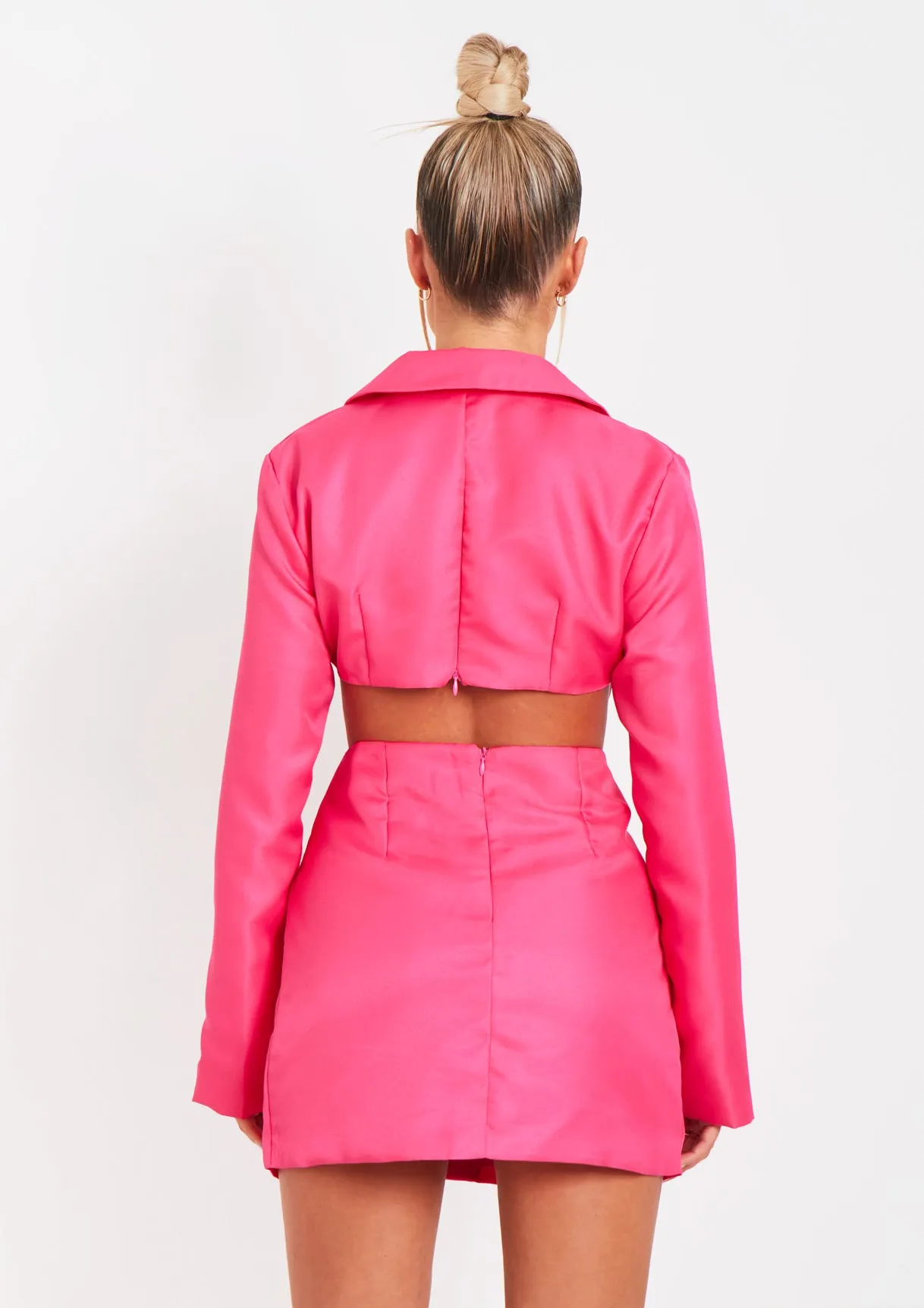 Lucinda Pink Cut Out Blazer Dress sold by Missy Empire product image thumbnail 3