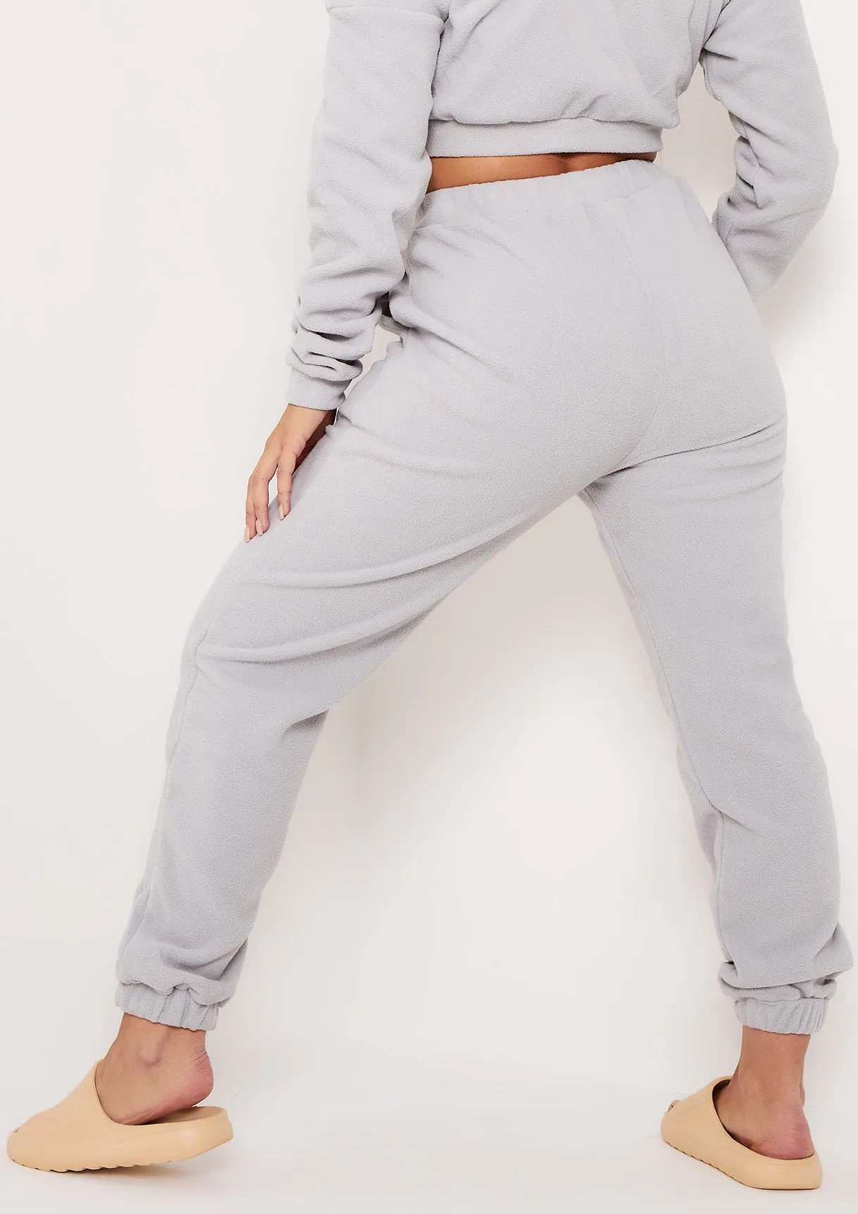 Melina Grey Fleece Joggers sold by Missy Empire product image thumbnail 4