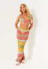 Minnie Multi Colour Stripe Knitted Maxi Skirt sold by Missy Empire