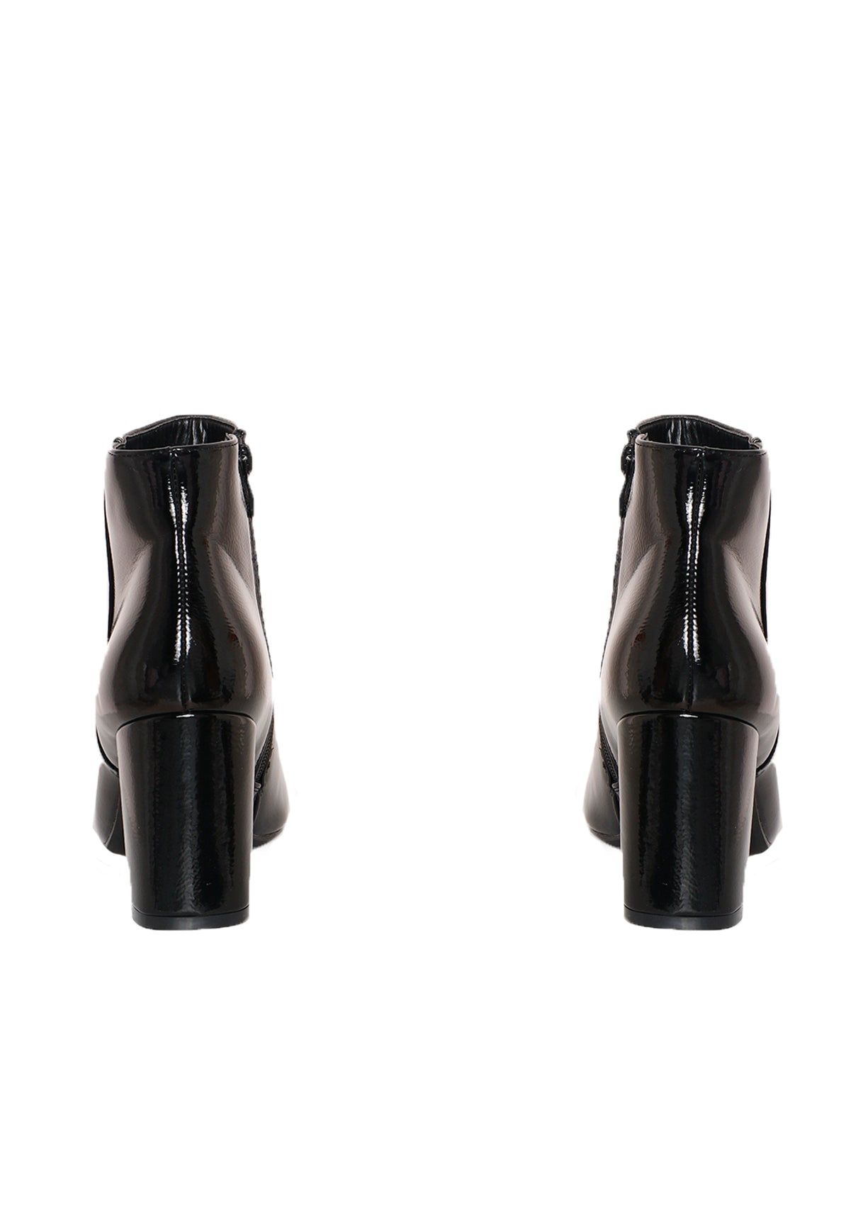 Rowena Black Patent Block Heeled Boots sold by Missy Empire product image thumbnail 2