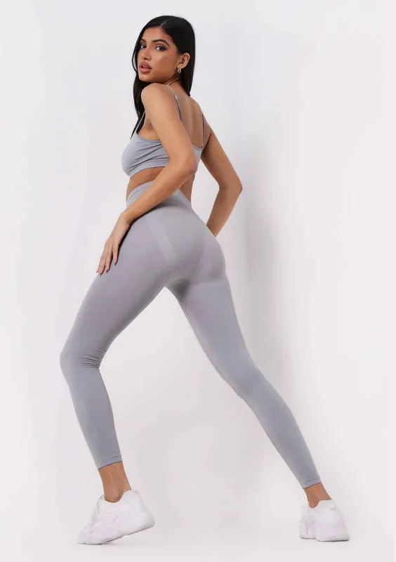 Meghan Grey High Waisted Body Sculpting Seamless Leggings sold by Missy Empire