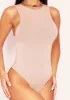 Oprah Beige Extreme Racer Double Thickness Bodysuit sold by Missy Empire