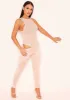 Oprah Beige Extreme Racer Double Thickness Bodysuit sold by Missy Empire