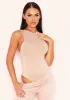 Oprah Beige Extreme Racer Double Thickness Bodysuit sold by Missy Empire