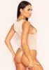 Oprah Beige Extreme Racer Double Thickness Bodysuit sold by Missy Empire