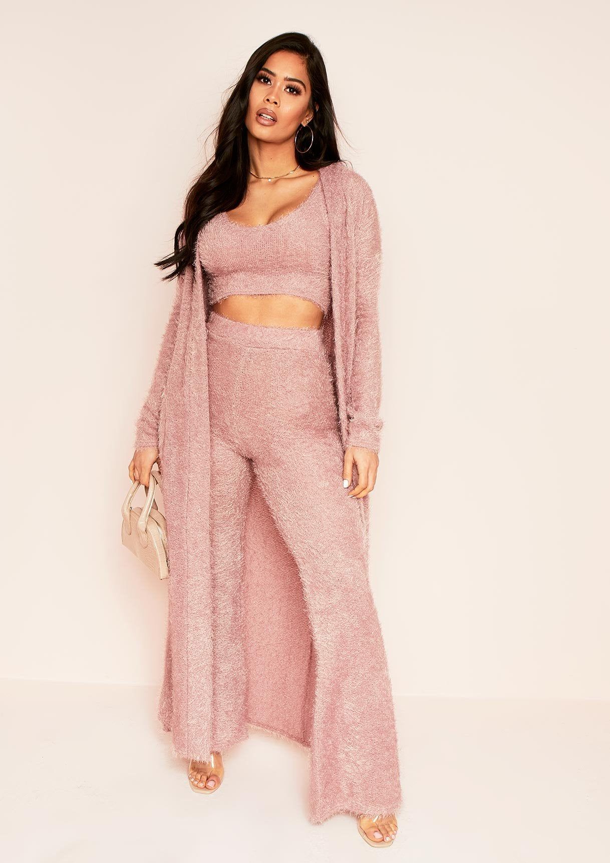 Siyanah Rose Fluffy Knit Vest Crop Top sold by Missy Empire product image thumbnail 4