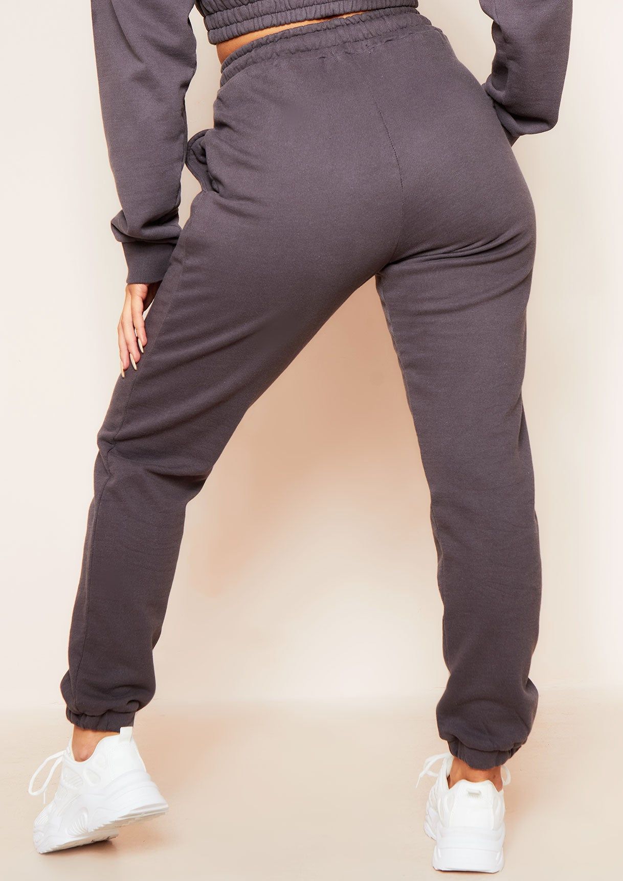 Angela Charcoal Elasticated Hem Drawstring Joggers sold by Missy Empire product image thumbnail 4