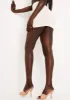 Clarina Beige Rib Mini Skirt sold by Missy Empire