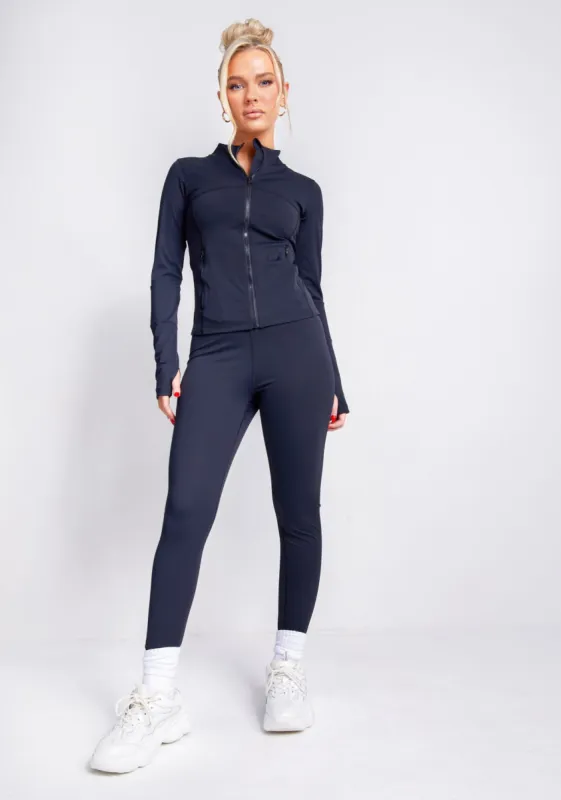 Jenna Black Active Long Sleeve Jacket made by Missy Empire