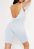 Elora Blue Backless Unitard sold by Missy Empire