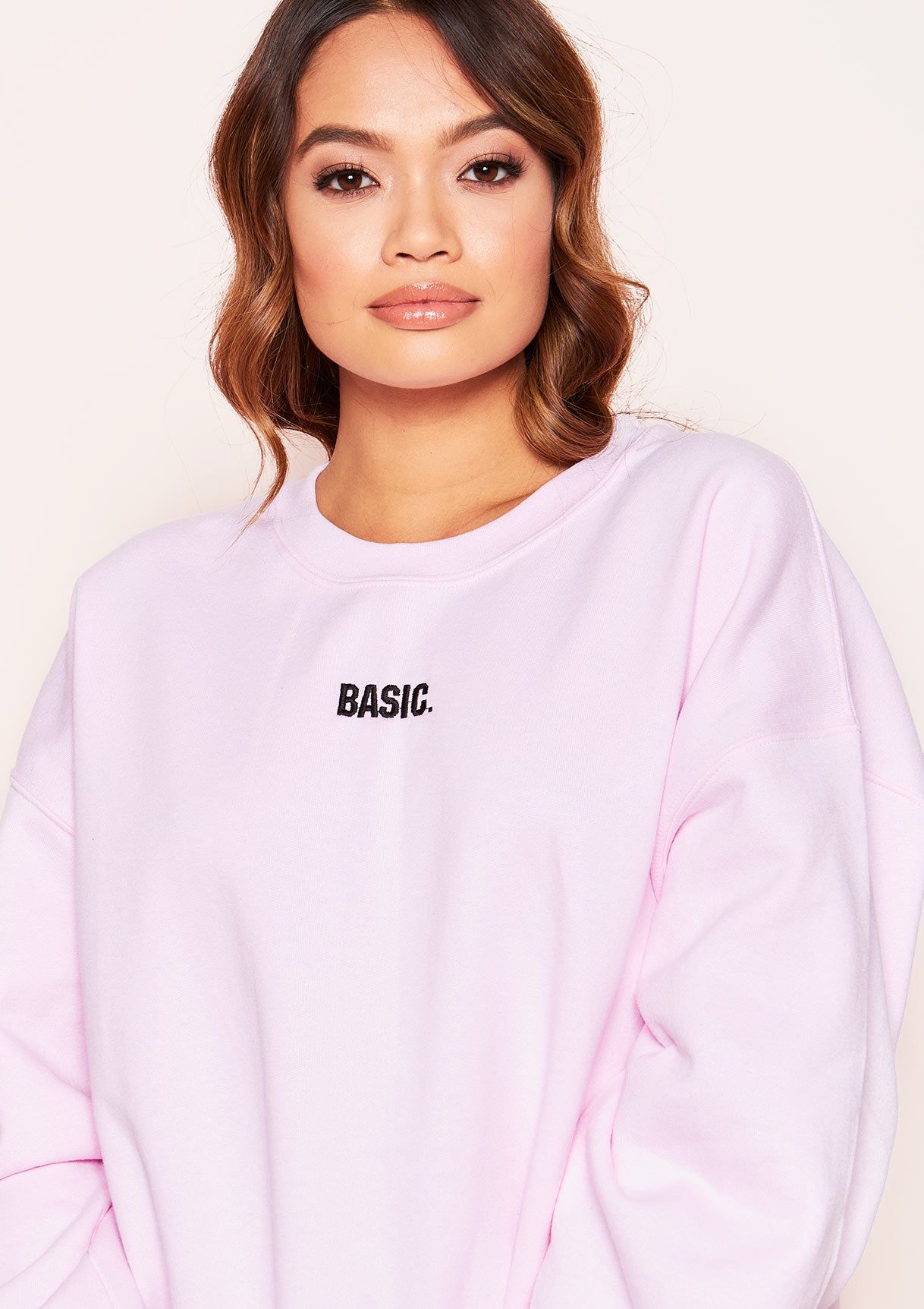 Ariana Pink Basic Slogan Oversized Sweatshirt sold by Missy Empire product image thumbnail 4
