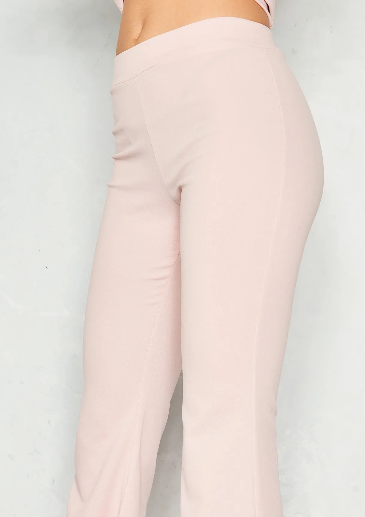 Ellie Pink High Waist Flare Trousers sold by Missy Empire product image thumbnail 4