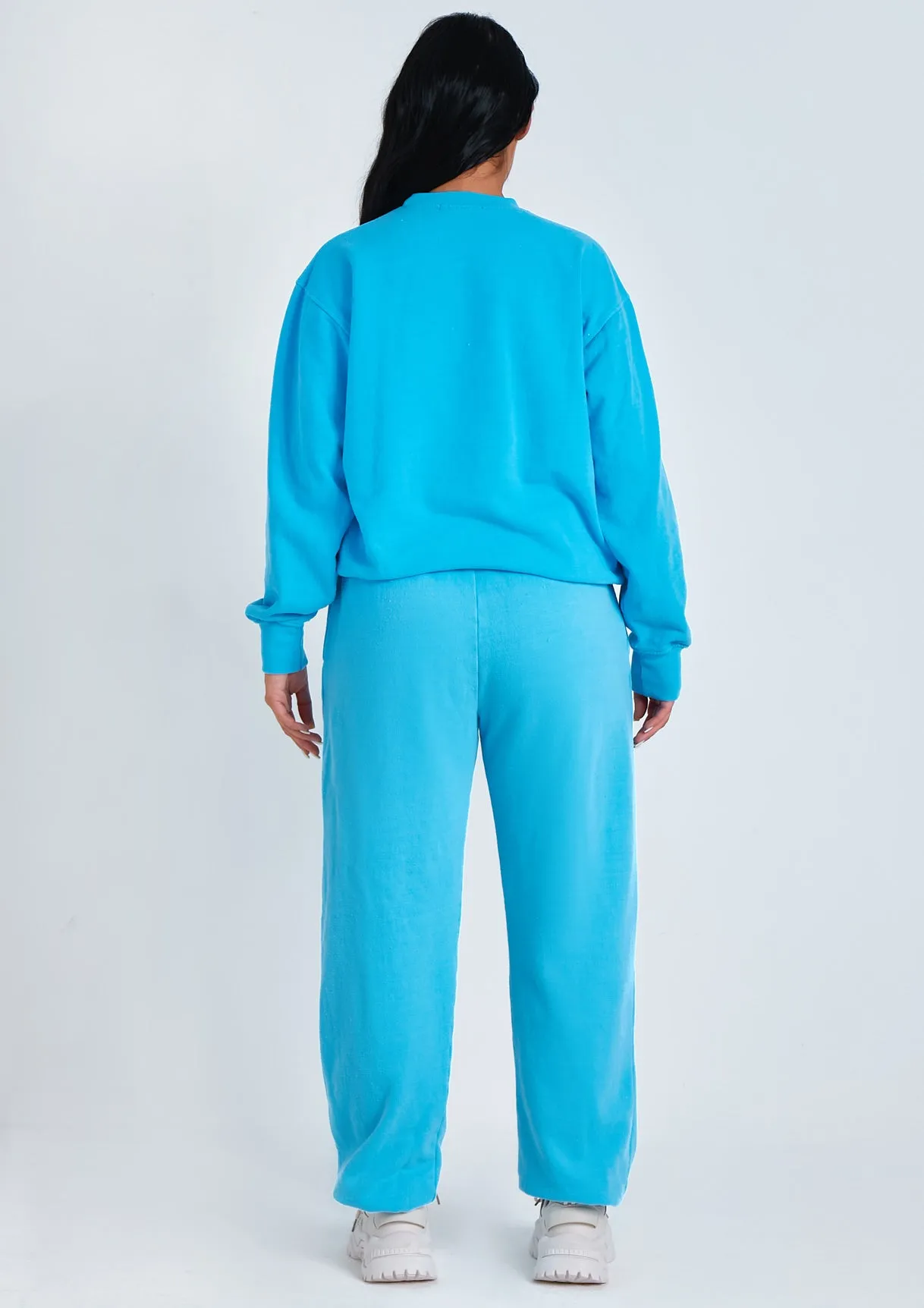 Alesha Blue Missy Empire Text Oversized Sweatshirt sold by Missy Empire product image thumbnail 3