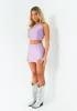 Shannon Lilac Hot Fix Disco Racer Top sold by Missy Empire