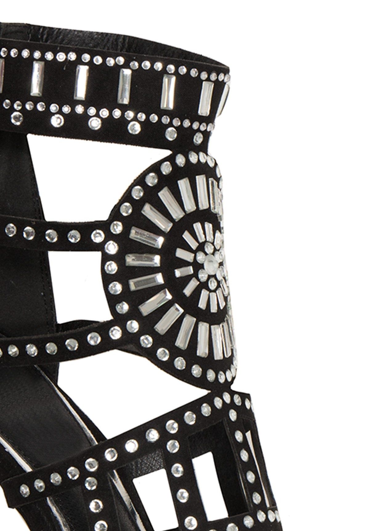 Helen Black Diamante Embellished Cut Out High Heels sold by Missy Empire product image thumbnail 2