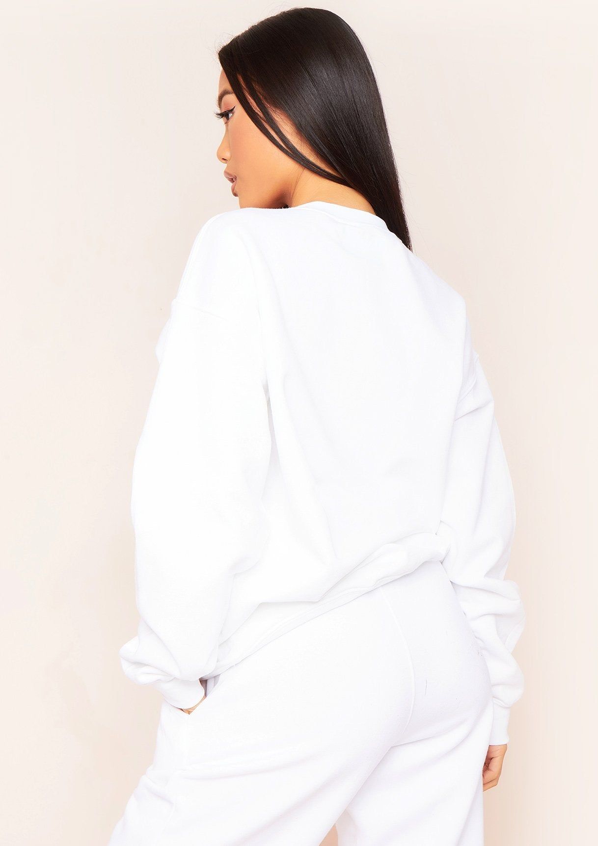 Mila White Yale Slogan Oversized Sweatshirt sold by Missy Empire product image thumbnail 2