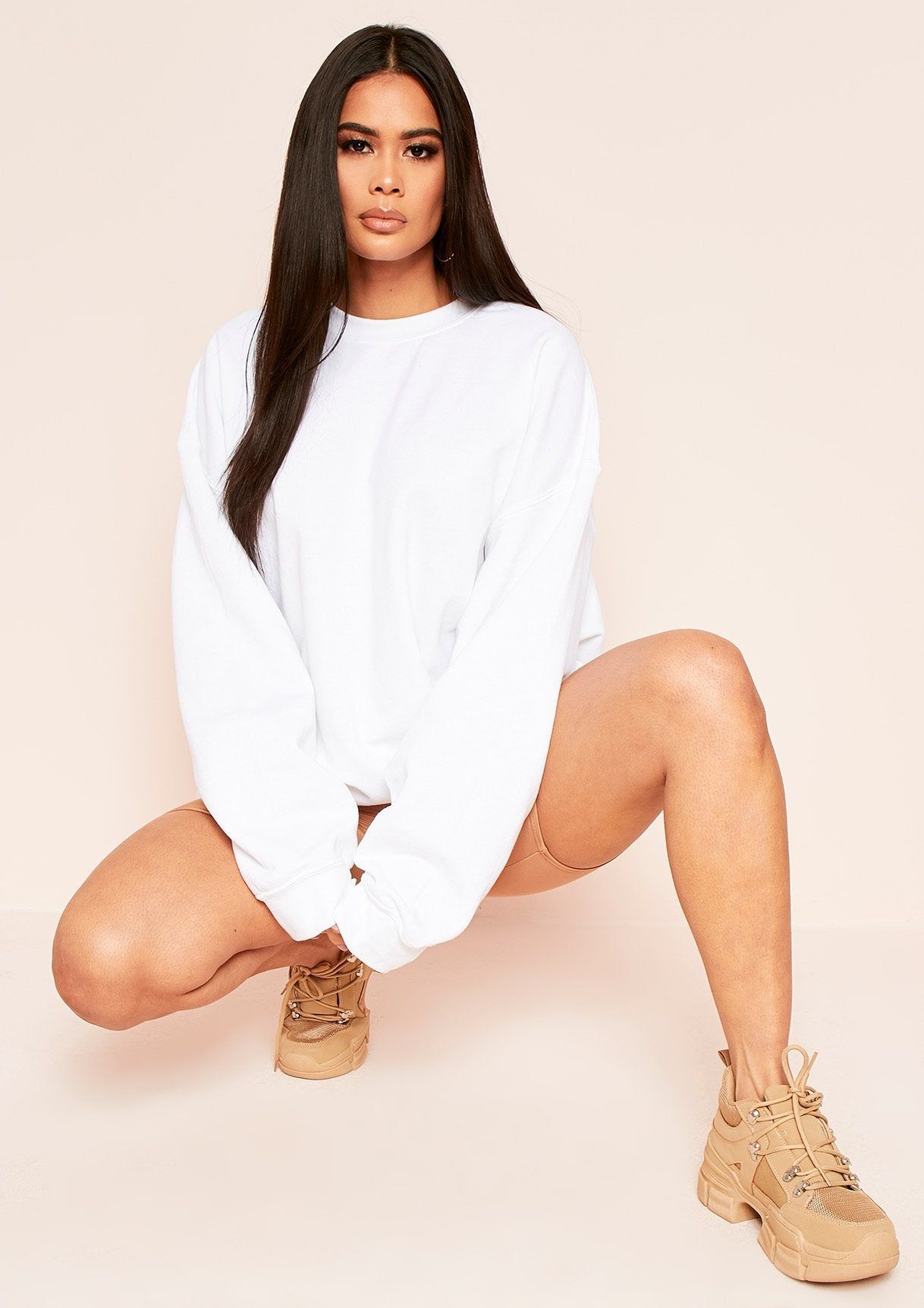 Lena White Oversized Sweatshirt sold by Missy Empire product image thumbnail 3