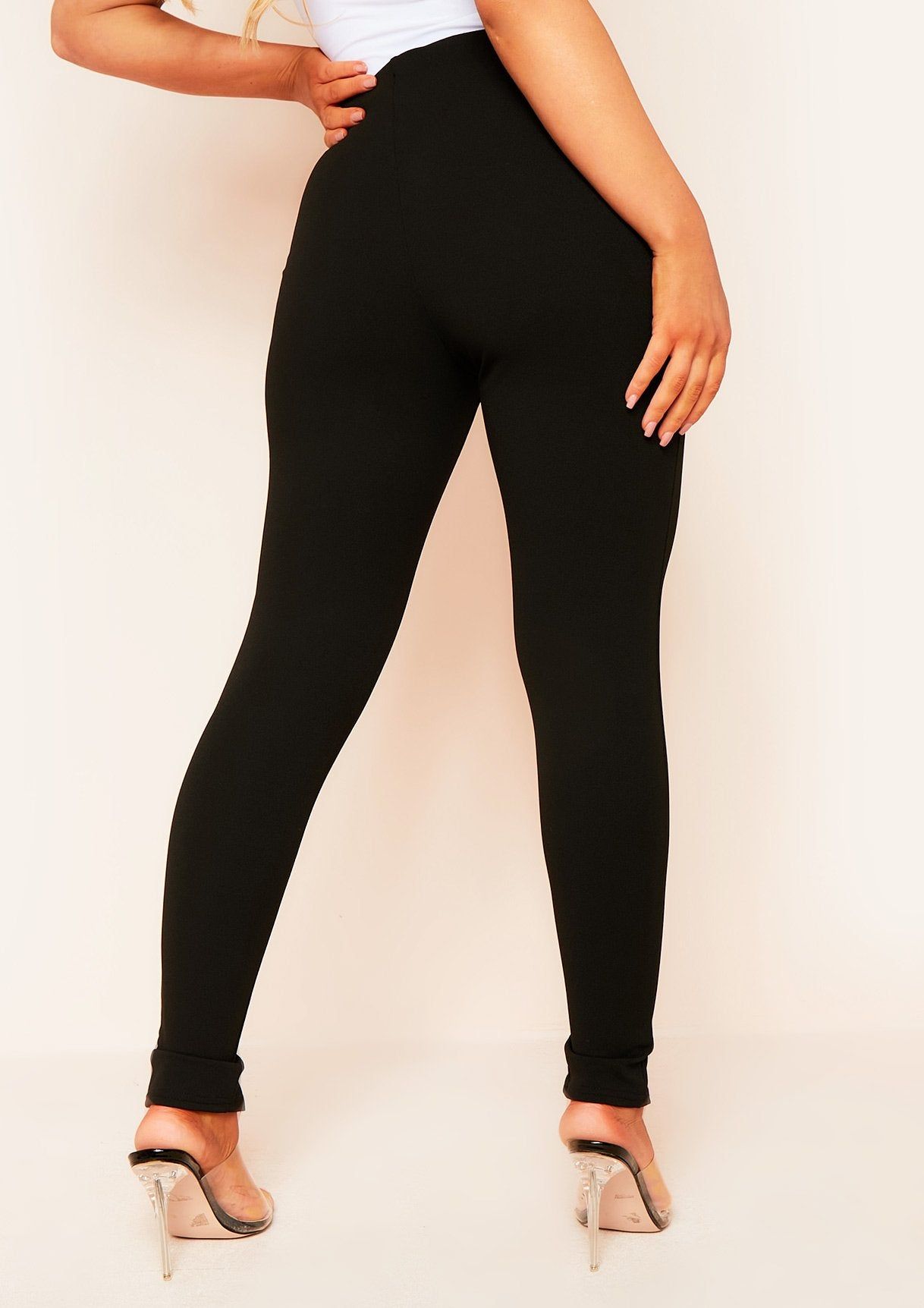 Mia Black Split Hem Trousers sold by Missy Empire product image thumbnail 2