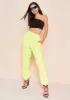 Lottie Black Ribbed One Shoulder Crop Top sold by Missy Empire