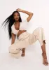 Maya Champagne Slinky Twist Front Crop Top sold by Missy Empire