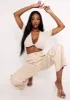 Maya Champagne Slinky Twist Front Crop Top sold by Missy Empire