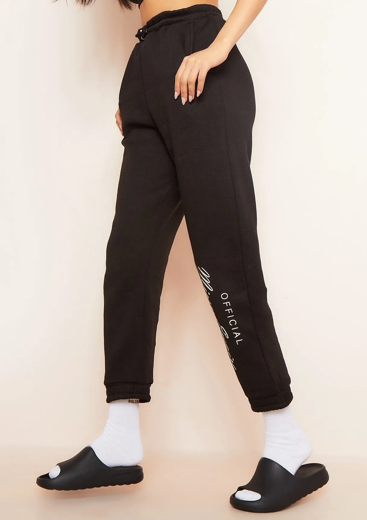 Elli Black Missy Empire Slogan Joggers sold by Missy Empire product image thumbnail 2