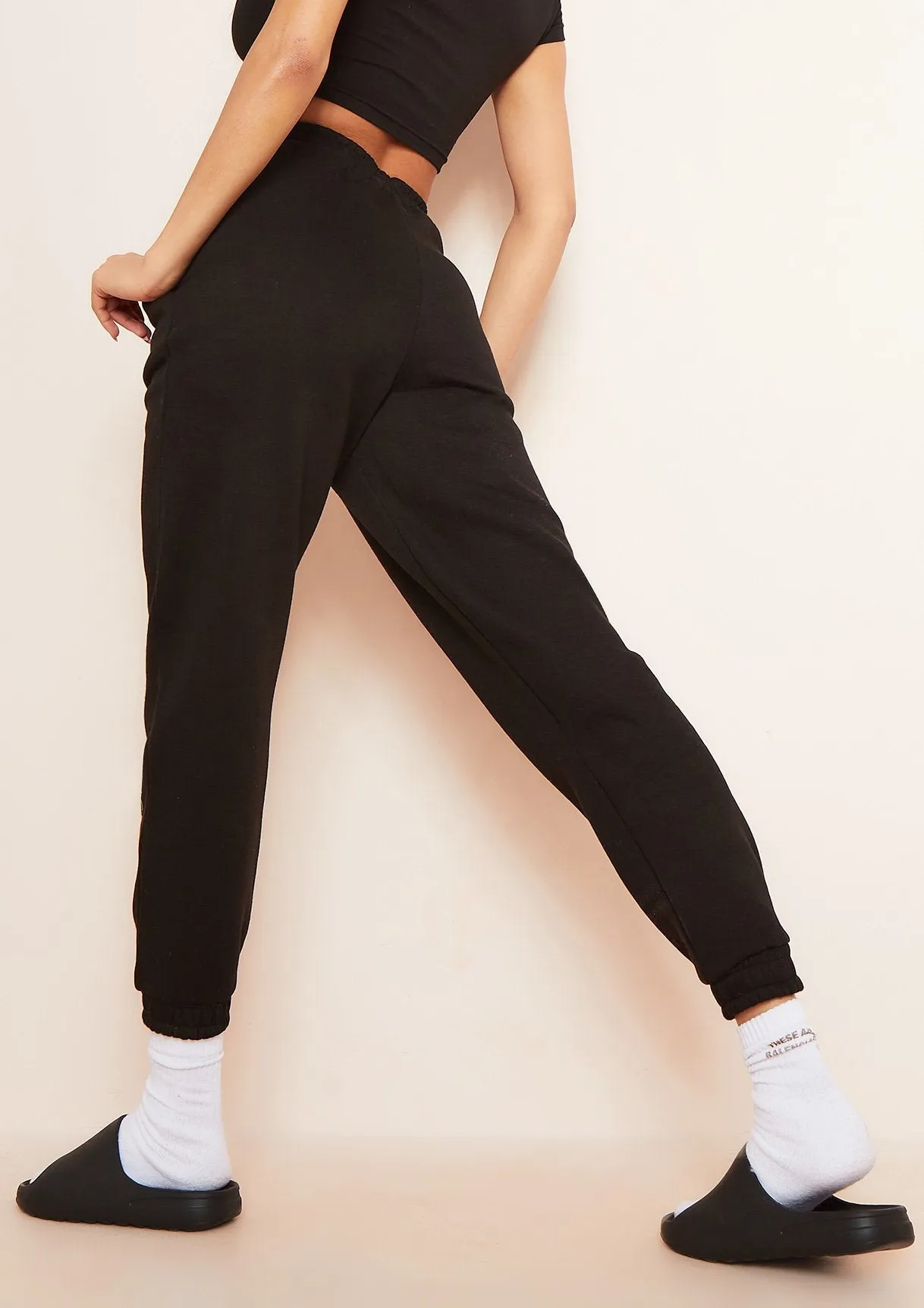 Elli Black Missy Empire Slogan Joggers sold by Missy Empire product image thumbnail 3