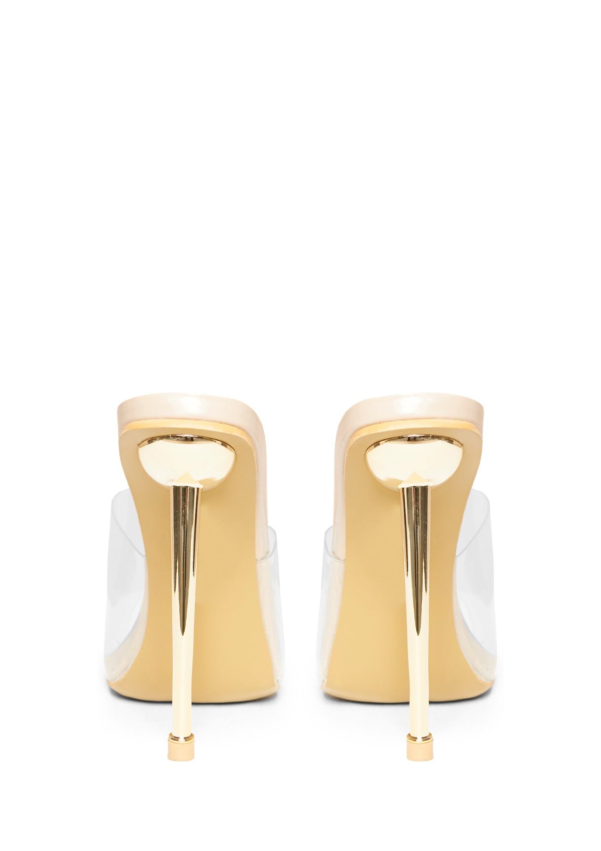 Eduina Nude Patent Perspex Open Toe Heels sold by Missy Empire product image thumbnail 4