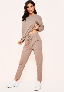 Julie Mocha Jumper Loungewear Set sold by Missy Empire