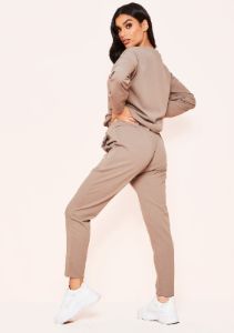 Julie Mocha Jumper Loungewear Set sold by Missy Empire