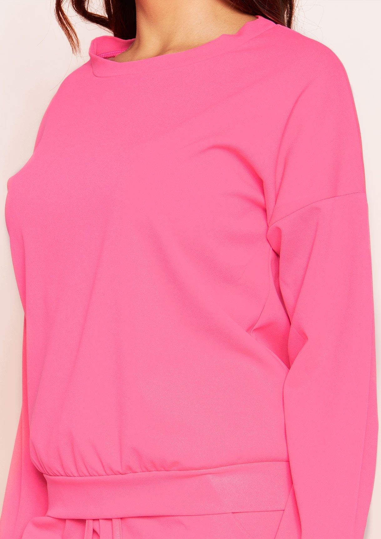 Julie Neon Pink Jumper Loungewear Set sold by Missy Empire product image thumbnail 4
